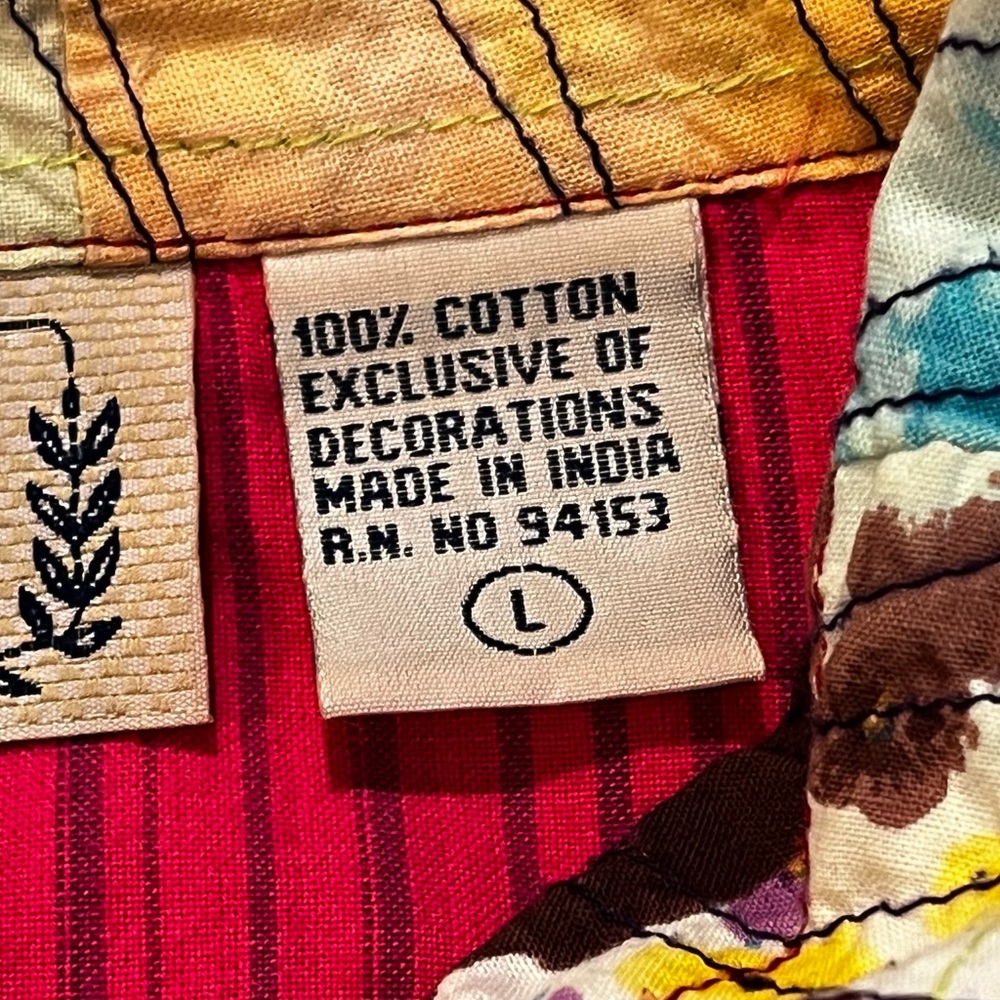 New Directions Patchwork Jacket Large Quilted Flo… - image 8